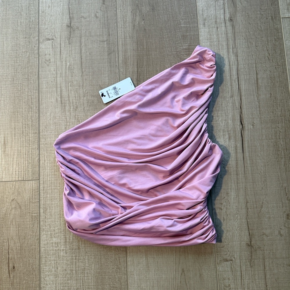 Express Pink One Shoulder Fitted Top NWTGS - Picture 5 of 5